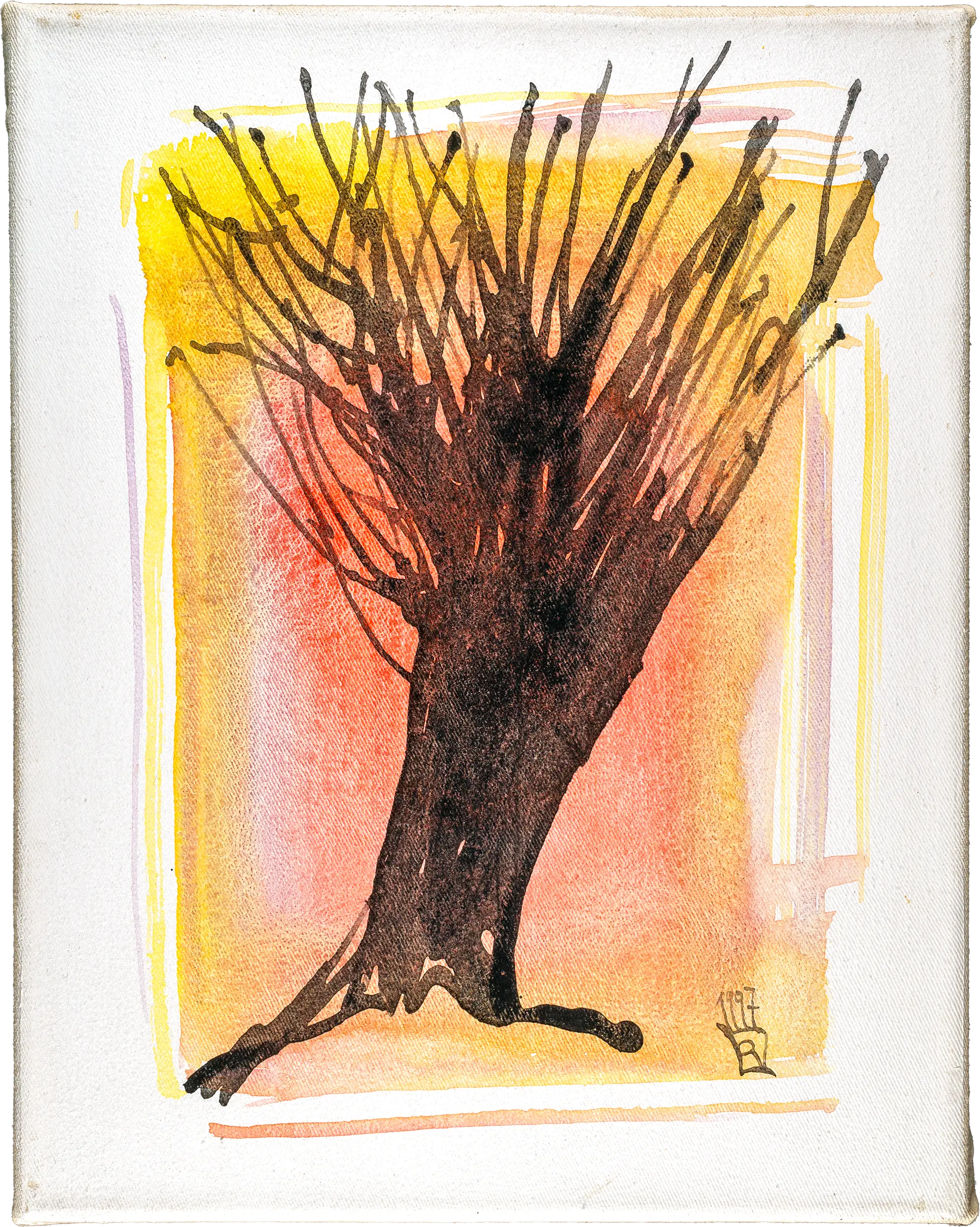 baum 01 - tempera - farbpigmente