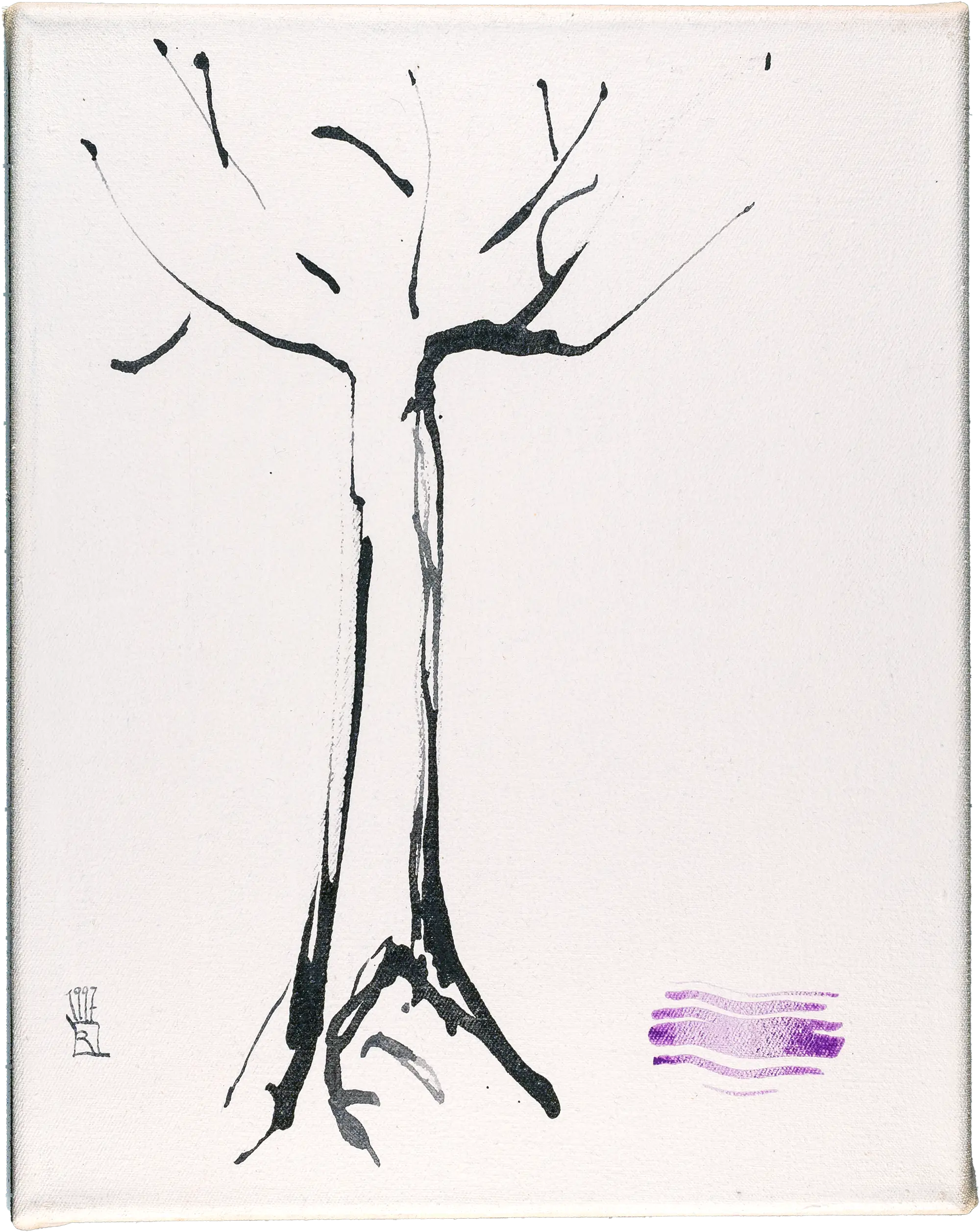 baum 03 - tempera - farbpigmente