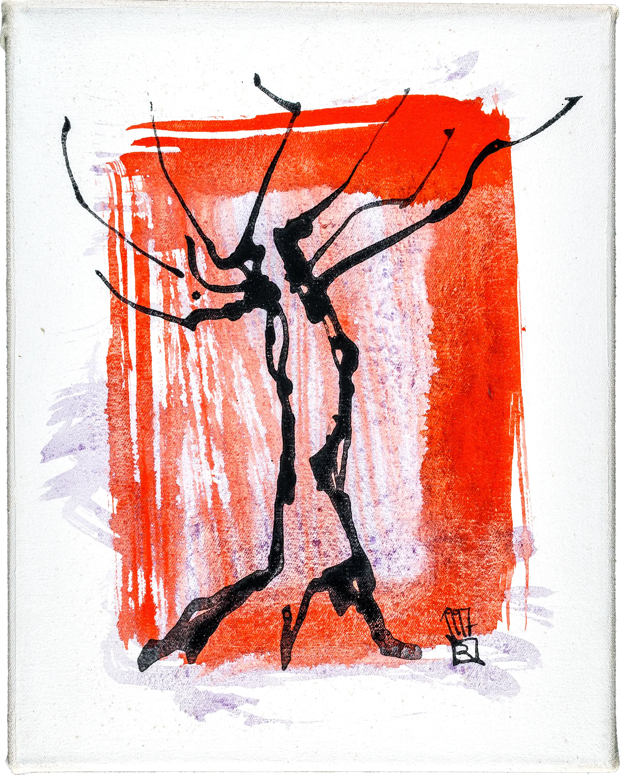 baum 13 - tempera - farbpigmente
