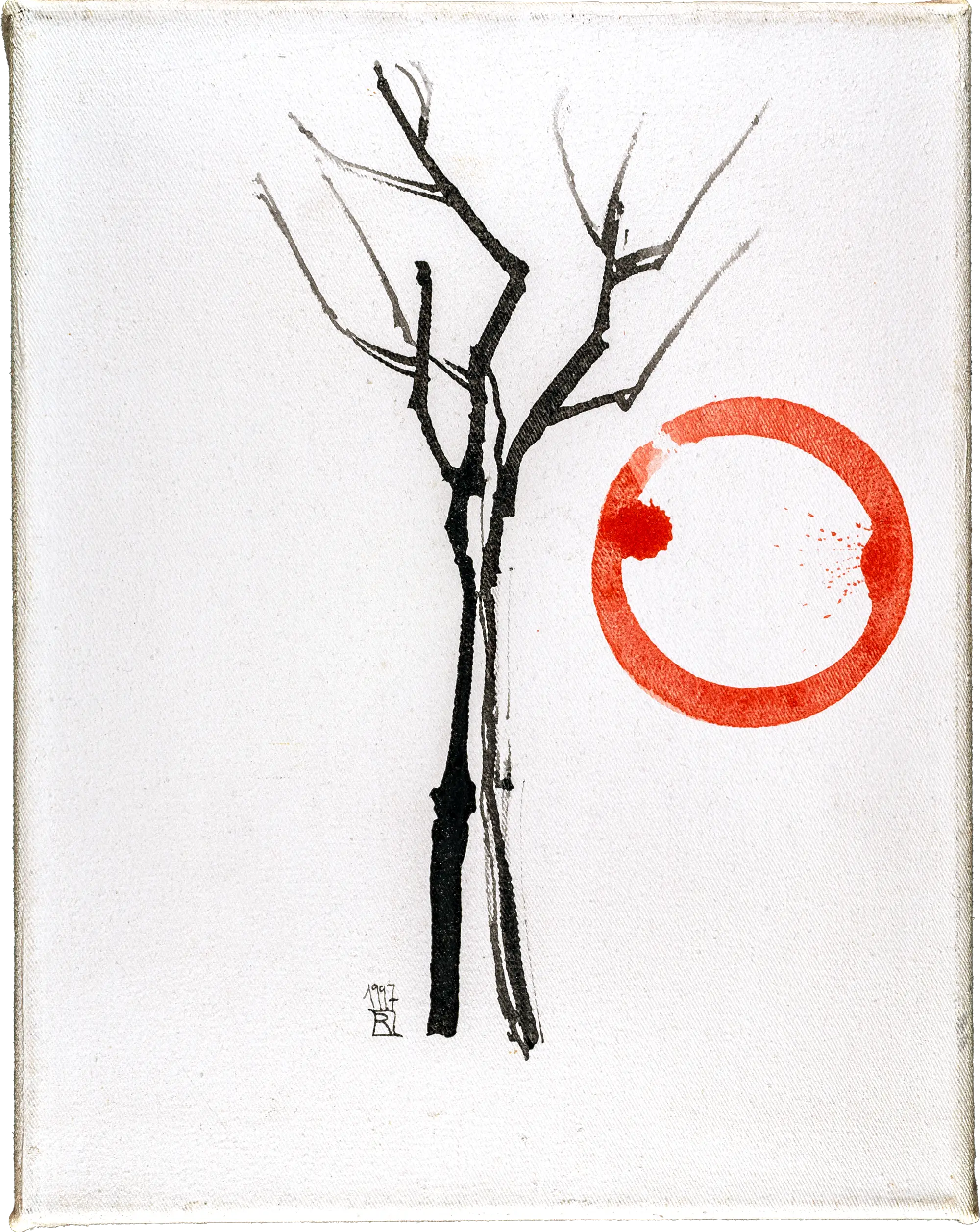 baum 15 - tempera - farbpigmente