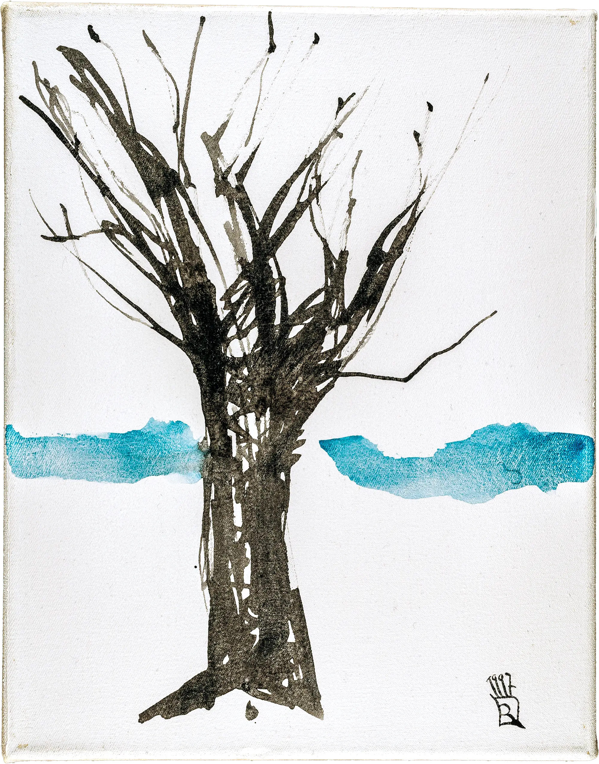 baum 17 - tempera - farbpigmente