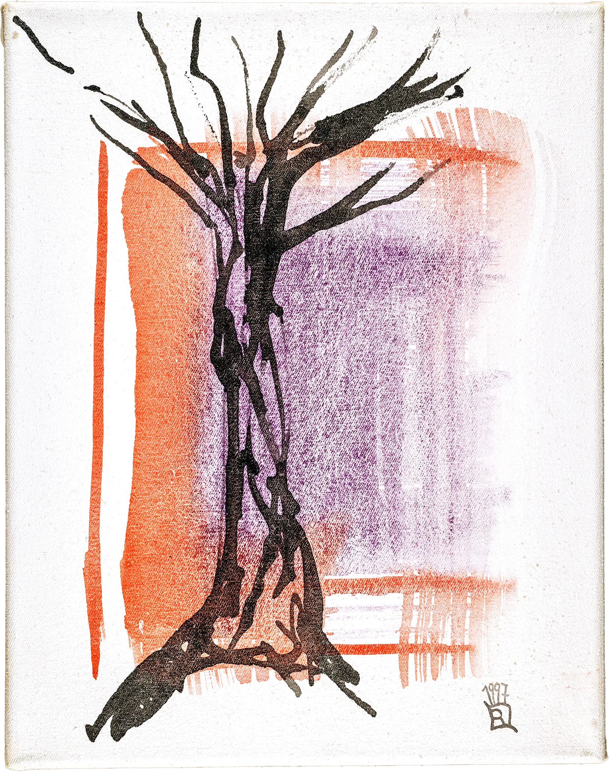 baum 18 - tempera - farbpigmente