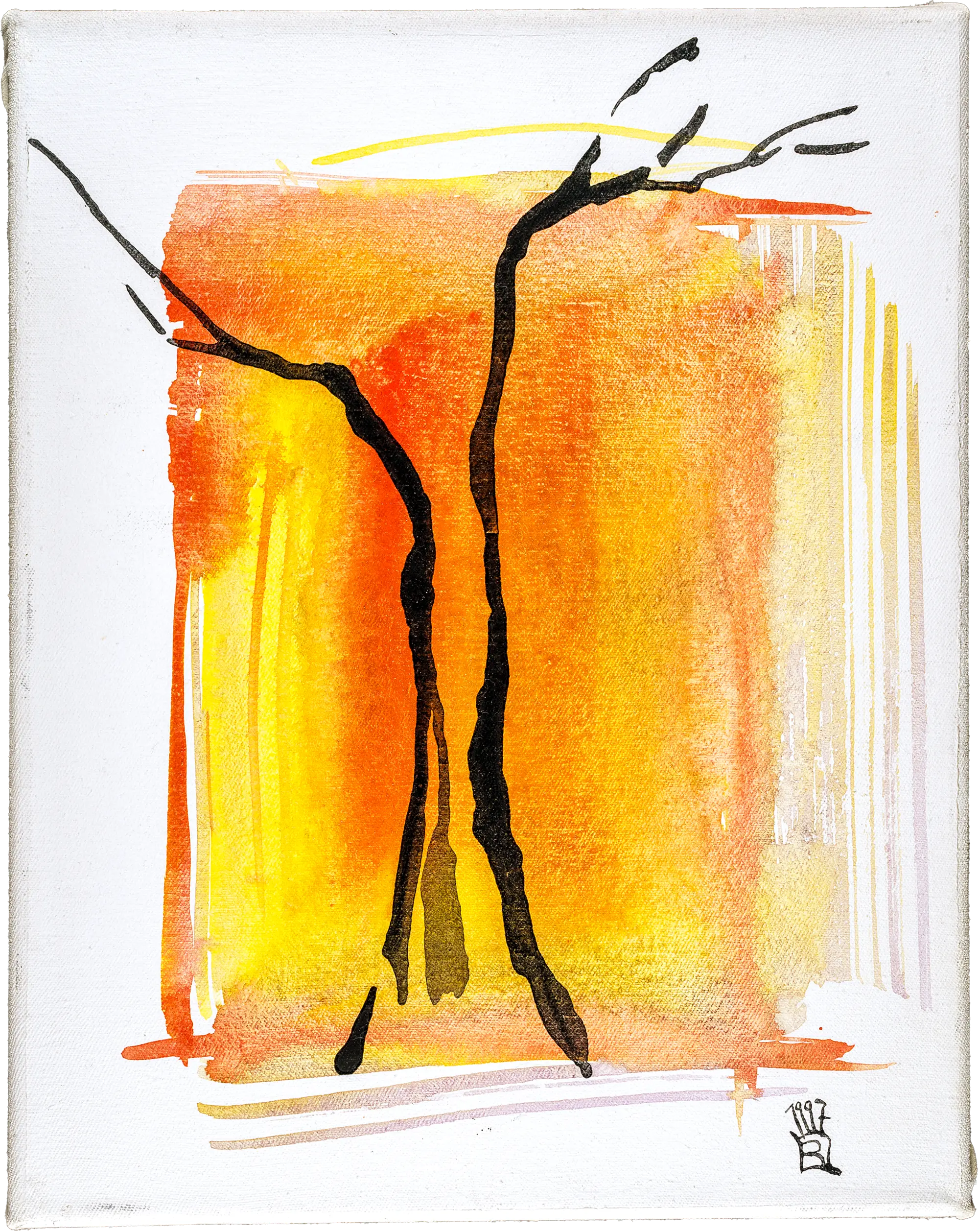 baum 19- tempera - farbpigmente